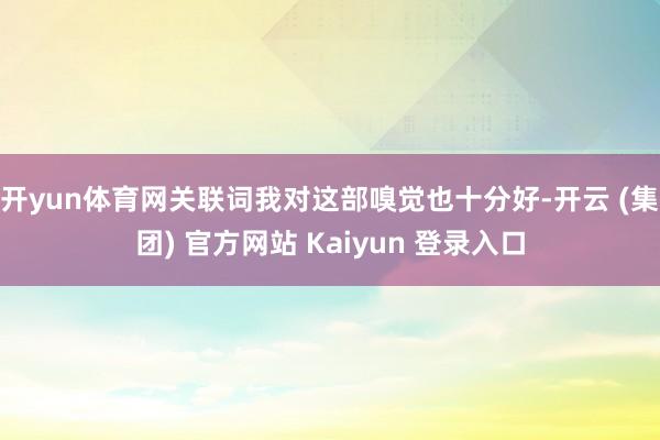 开yun体育网关联词我对这部嗅觉也十分好-开云 (集团) 官方网站 Kaiyun 登录入口