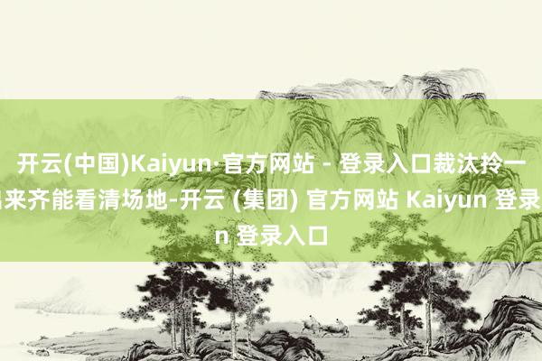 开云(中国)Kaiyun·官方网站 - 登录入口裁汰拎一个出来齐能看清场地-开云 (集团) 官方网站 Kaiyun 登录入口