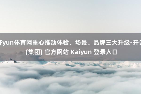 开yun体育网重心推动体验、场景、品牌三大升级-开云 (集团) 官方网站 Kaiyun 登录入口