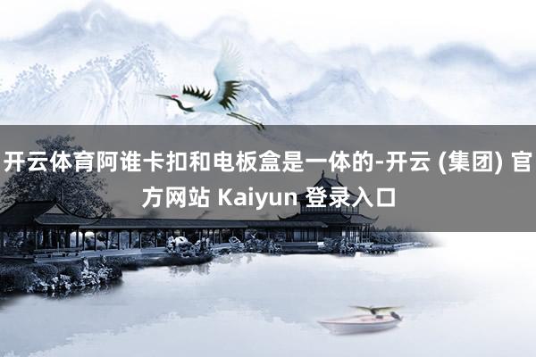 开云体育阿谁卡扣和电板盒是一体的-开云 (集团) 官方网站 Kaiyun 登录入口