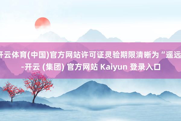 开云体育(中国)官方网站许可证灵验期限清晰为“遥远”-开云 (集团) 官方网站 Kaiyun 登录入口